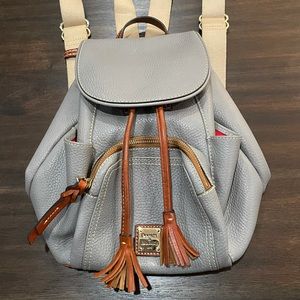 Dooney & Bourke gray leather backpack